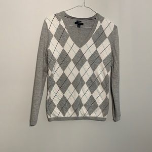 Tommy Hilfiger Gray Argyle Sweater